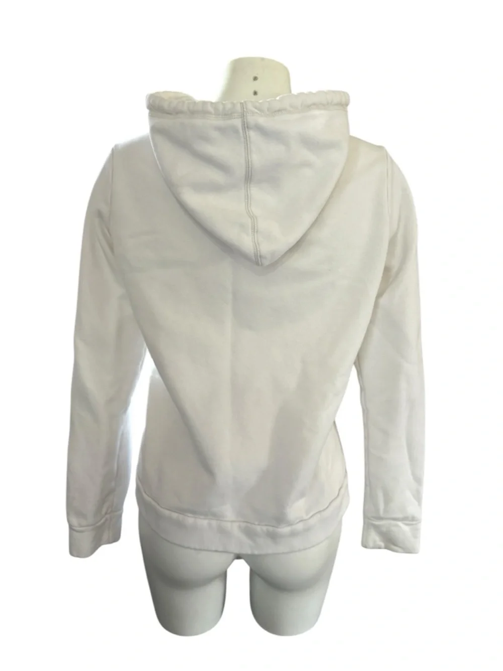 Hollister White Full-Zip Hoodie with Navy Logo - Picture 5 of 7